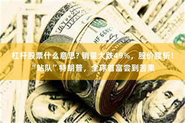 杠杆股票什么意思? 销量大跌49%，股价腰斩！“站队”特朗普，全球首富尝到苦果