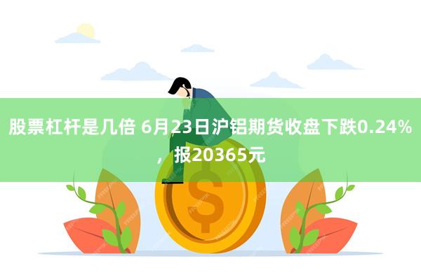 股票杠杆是几倍 6月23日沪铝期货收盘下跌0.24%，报20365元