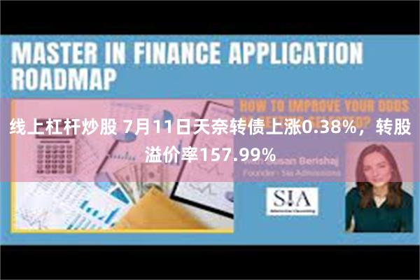 线上杠杆炒股 7月11日天奈转债上涨0.38%，转股溢价率157.99%